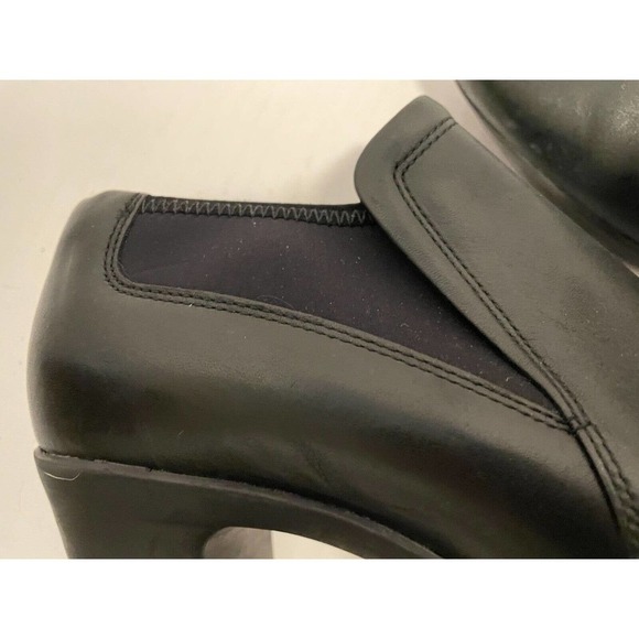 CLARK ARTISON SHOE BOOTIES BLACK LEATHER WOMENS SIZE 6 - Picture 5 of 9